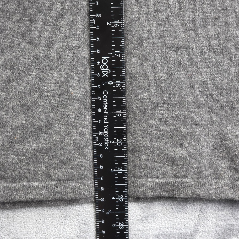 Lord & Taylor Turtleneck Sweater Womens Medium Grey Two Ply Cashmere Knit - Picture 7 of 8